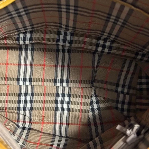 Vintage Burberrys Mustard Leather Satchel – Equestrian Knight - Picture 8 of 16